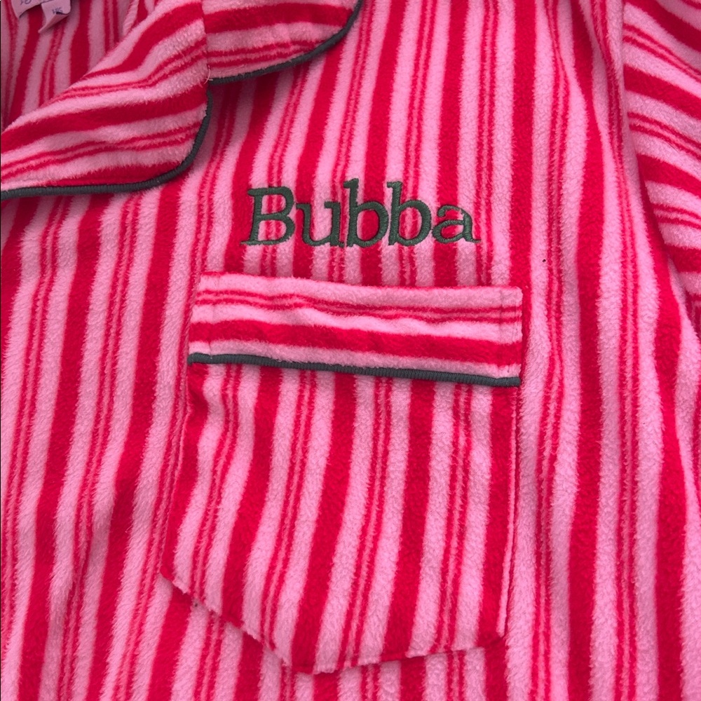 Pajamagram “BUBBA” Striped Red and White Men Pajamas